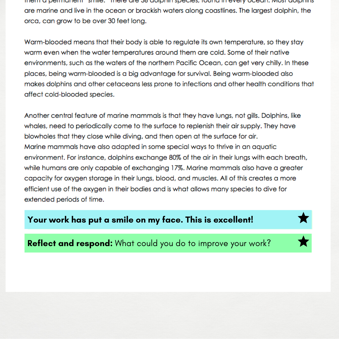 Drag and Drop: Upper Grades - Digital Feedback - Gifted and Talented Teacher