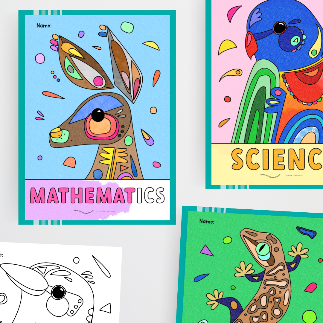 Pete Cromer: Book Covers - Line Art - Australian Fauna and Flora Classroom Decor - Teacher Resources & Classroom Decor