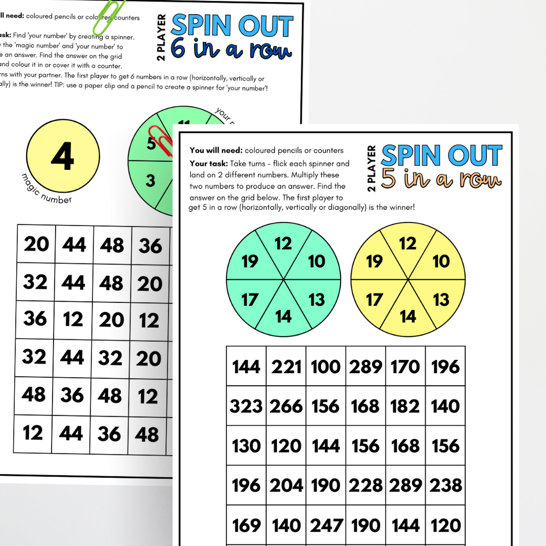 Spin Out: Bundle - Math Games - Teacher Resources & Classroom Decor