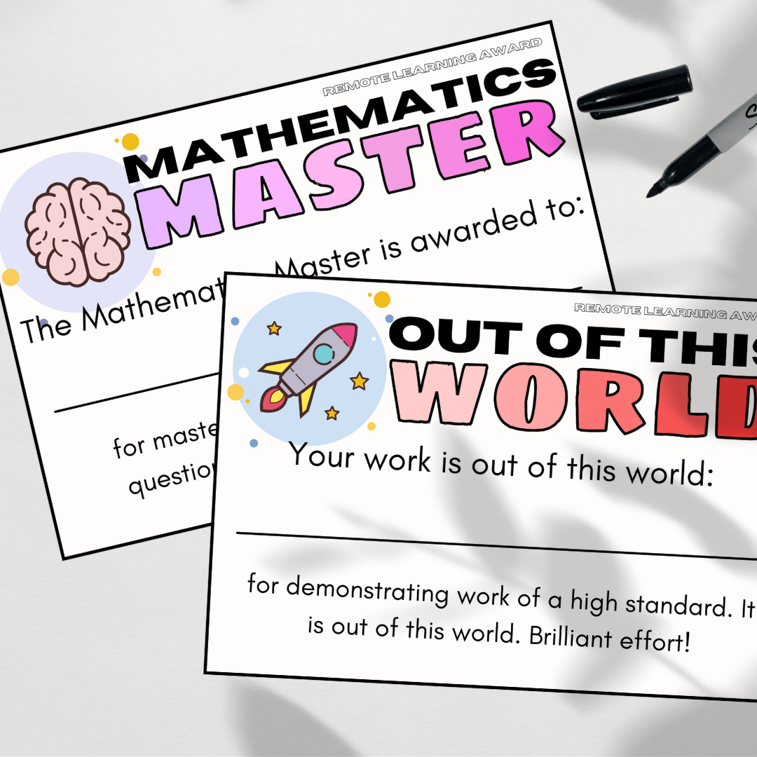 Remote Learning Student Awards - Gifted and Talented Teacher