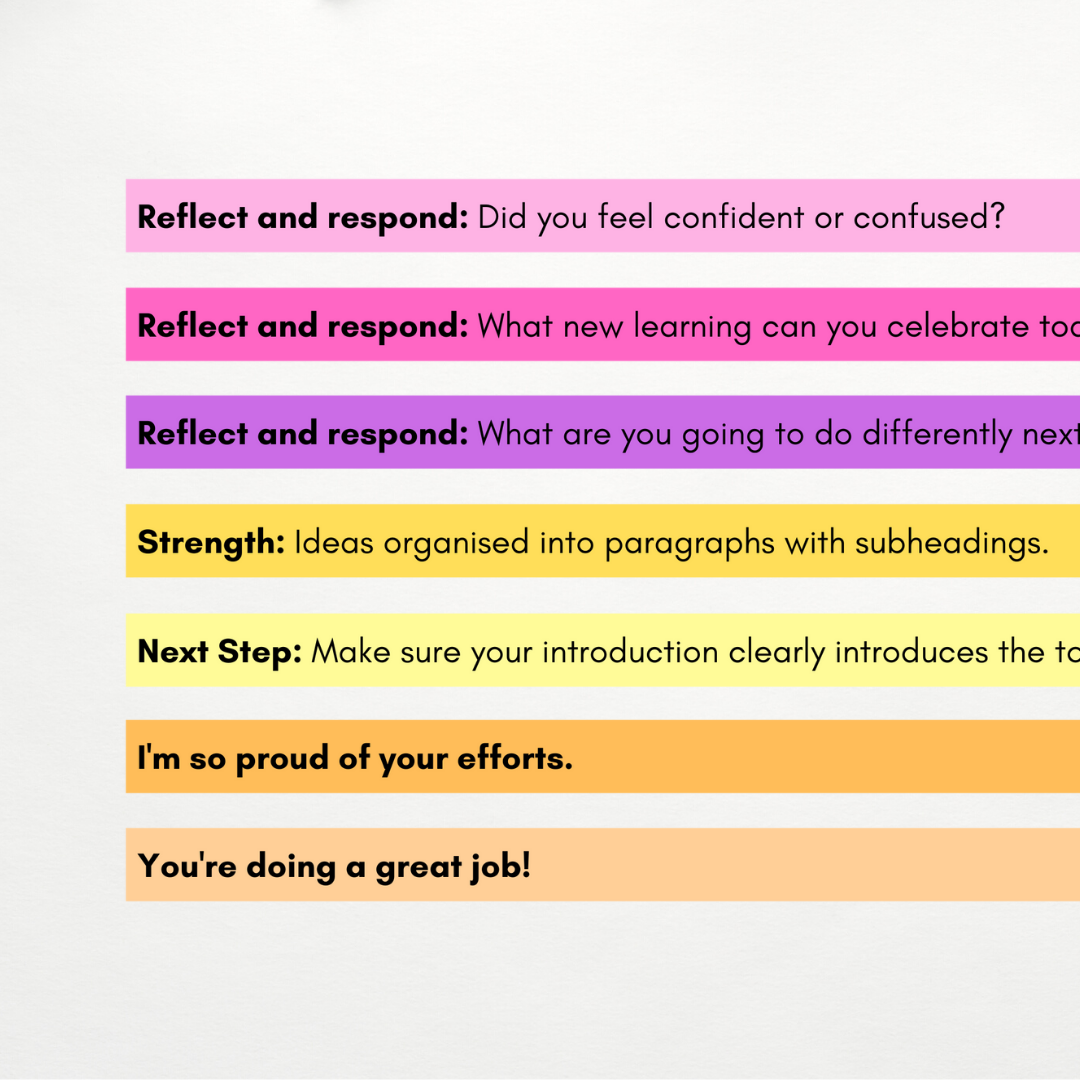 Drag and Drop: Upper Grades - Digital Feedback - Gifted and Talented Teacher