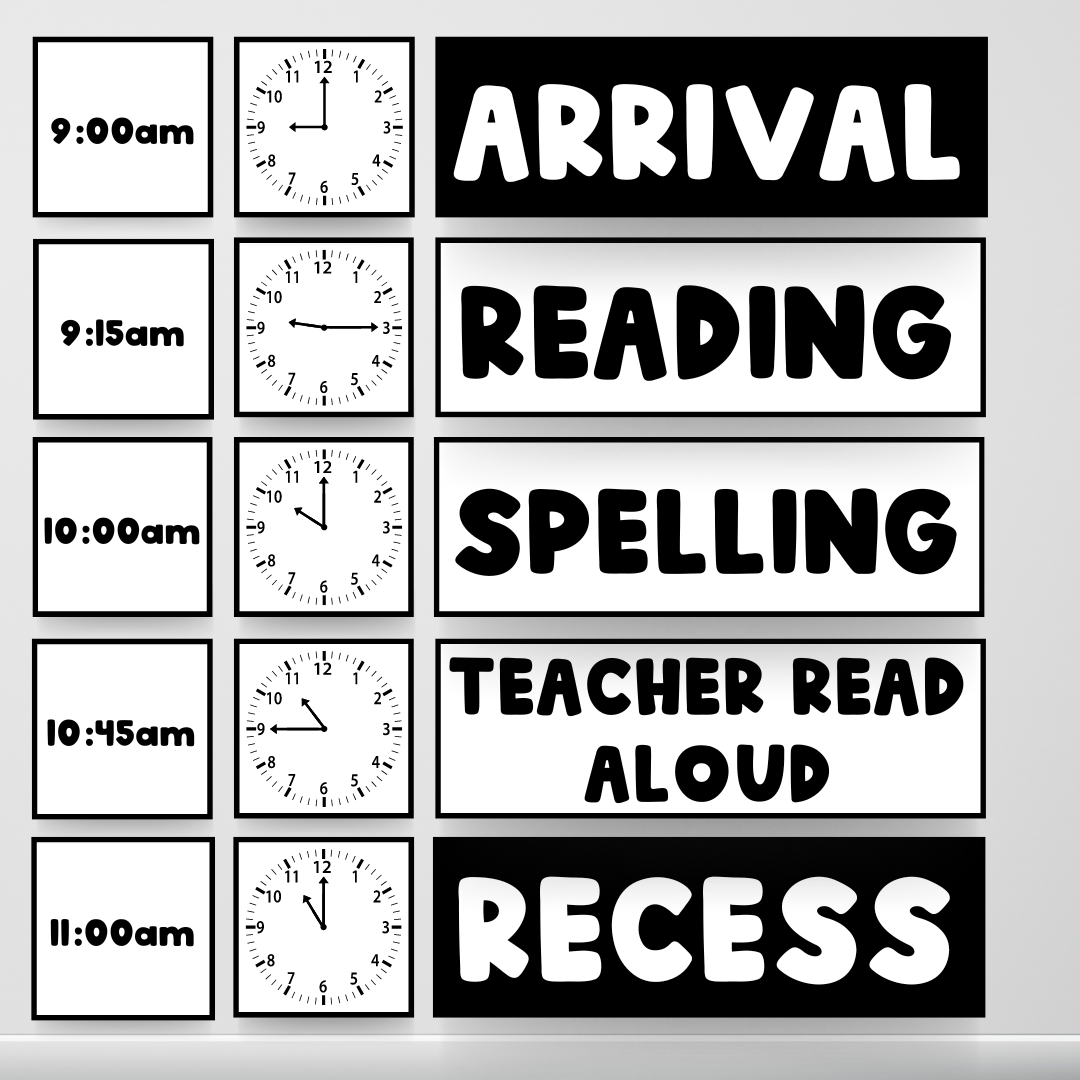 Daily Schedule: Simple + Minimalistic - Teacher Resources & Classroom Decor