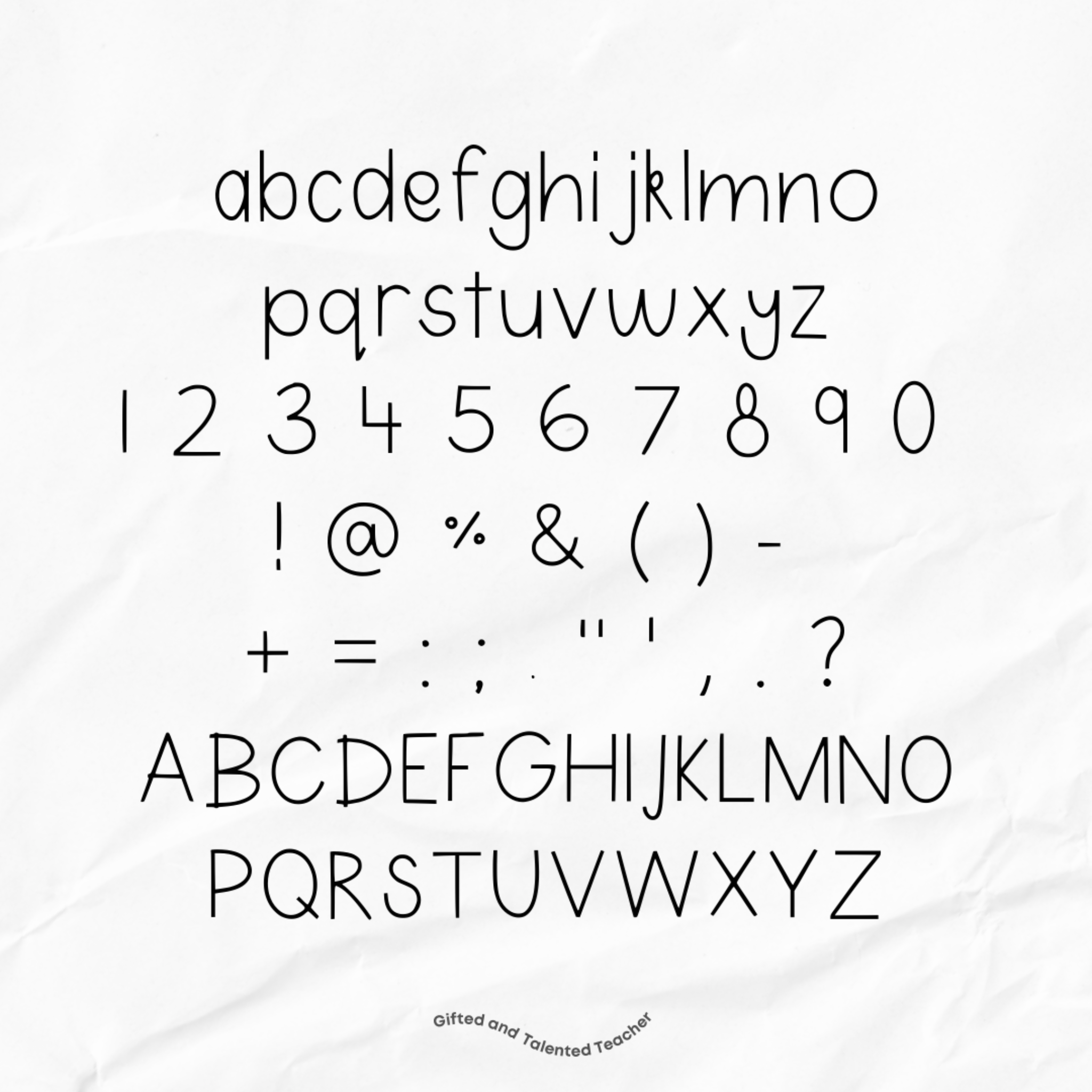 Thrill Regular - GT Font - Gifted and Talented Teacher
