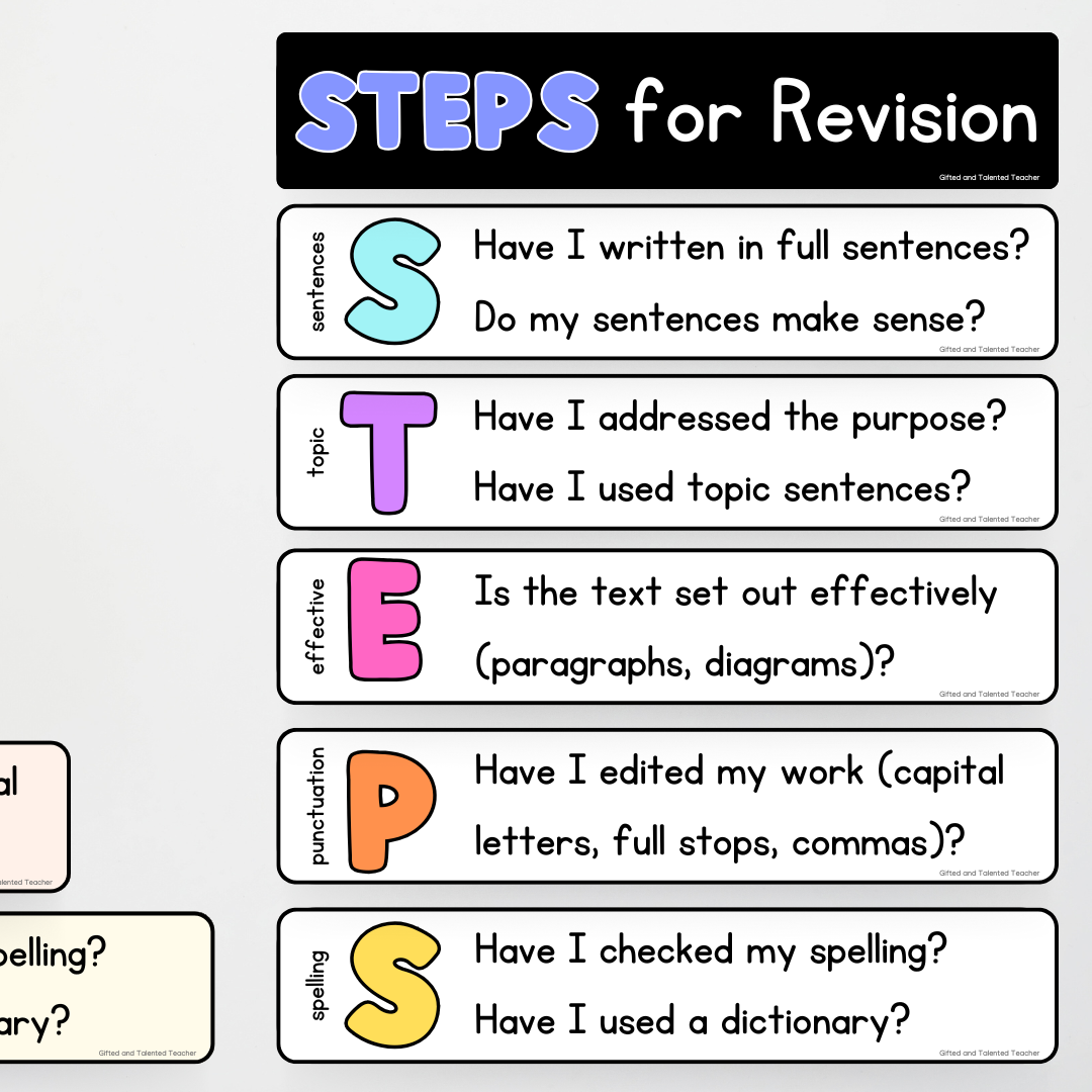 Level Up Student Writing with the STEPS to Revision Strategy Gifted