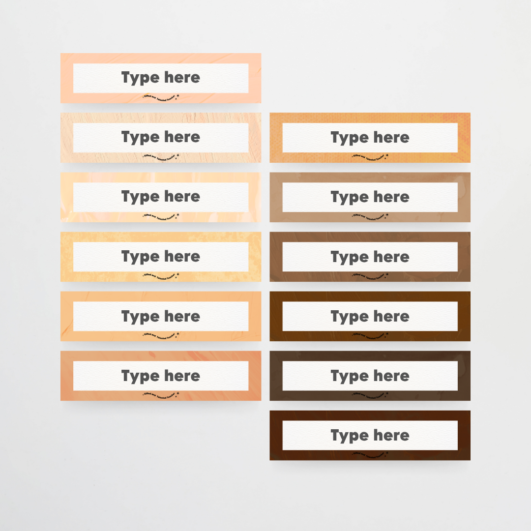 Rectangle Labels - Neutral Classroom Decor