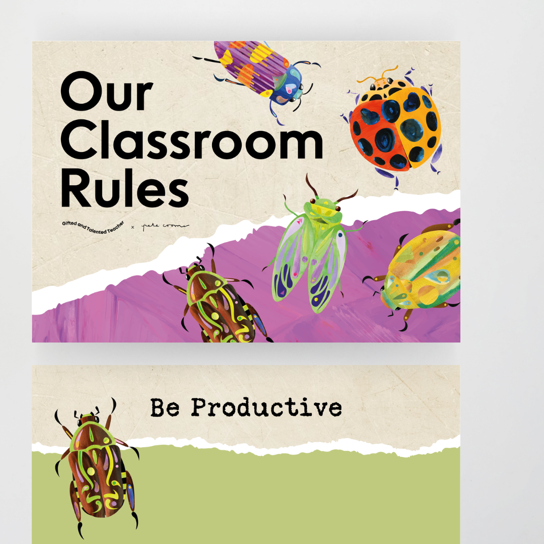 Pete Cromer: School Rules and Classroom Rules - Insect Life Classroom Decor