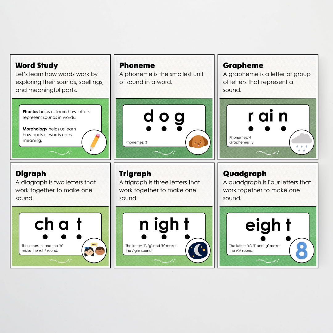 Word Study Phonics and Morphology Display - Leafy Greens Classroom Decor - Teacher Resources & Classroom Decor