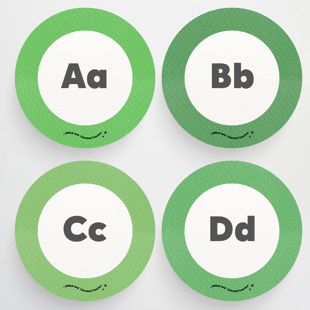 Circle Labels - Leafy Greens Classroom Decor