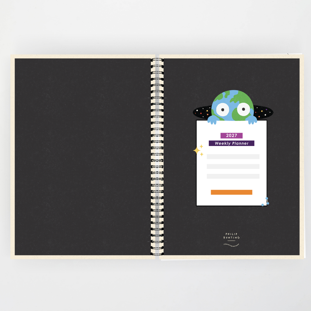 x Philip Bunting 2027 Weekly Teacher Planner: Solar System - Watch this Space Classroom Decor