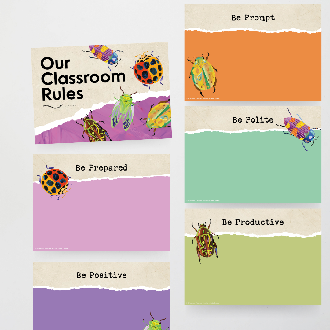 Pete Cromer: School Rules and Classroom Rules - Insect Life Classroom Decor