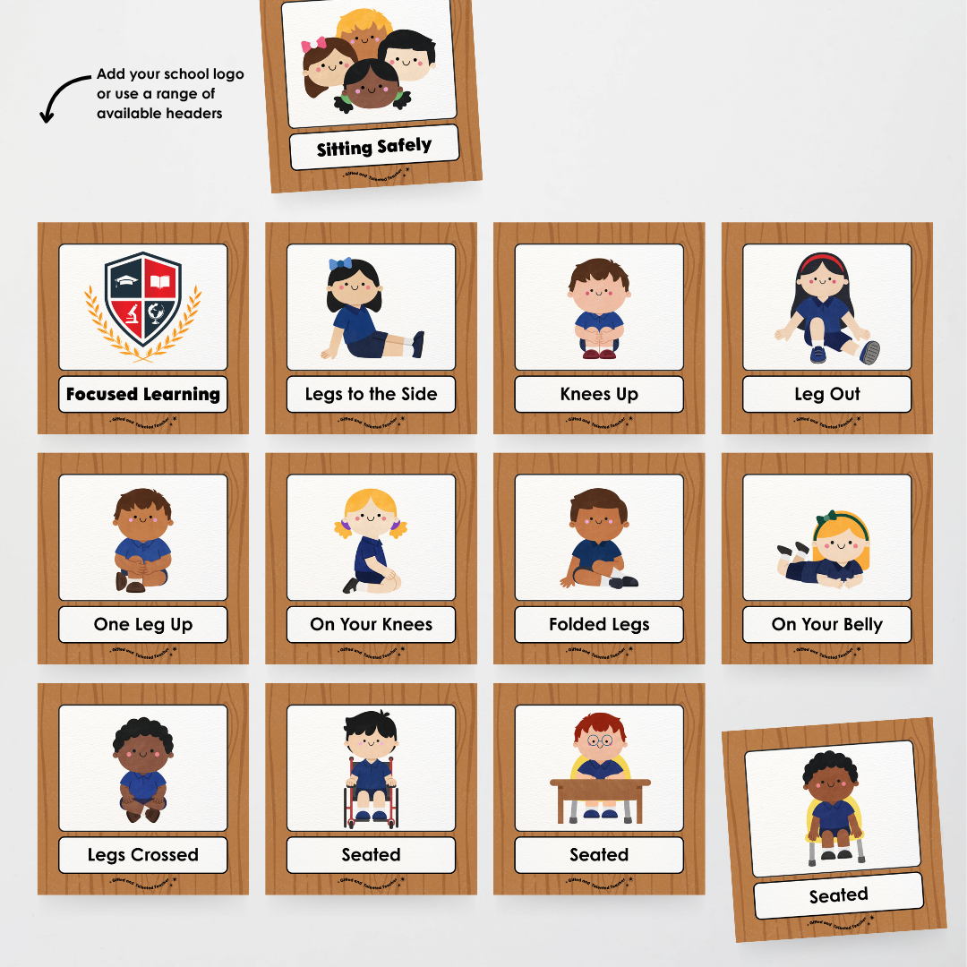 Inclusive Sitting Positions Editable Classroom Display - Back To School Classroom Decor - Teacher Resources & Classroom Decor