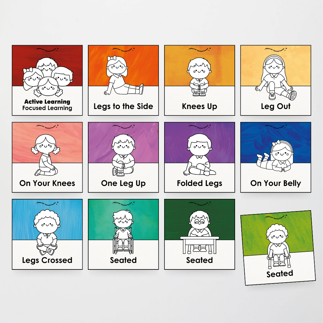 Inclusive Sitting Positions Editable Classroom Display - Insect Life Classroom Decor - Teacher Resources & Classroom Decor
