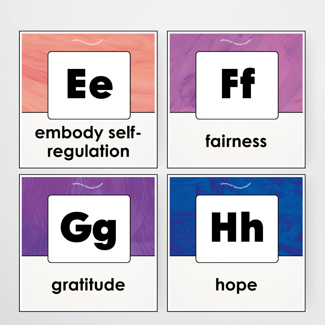 A-Z Character Strengths - Insect Life Classroom Decor