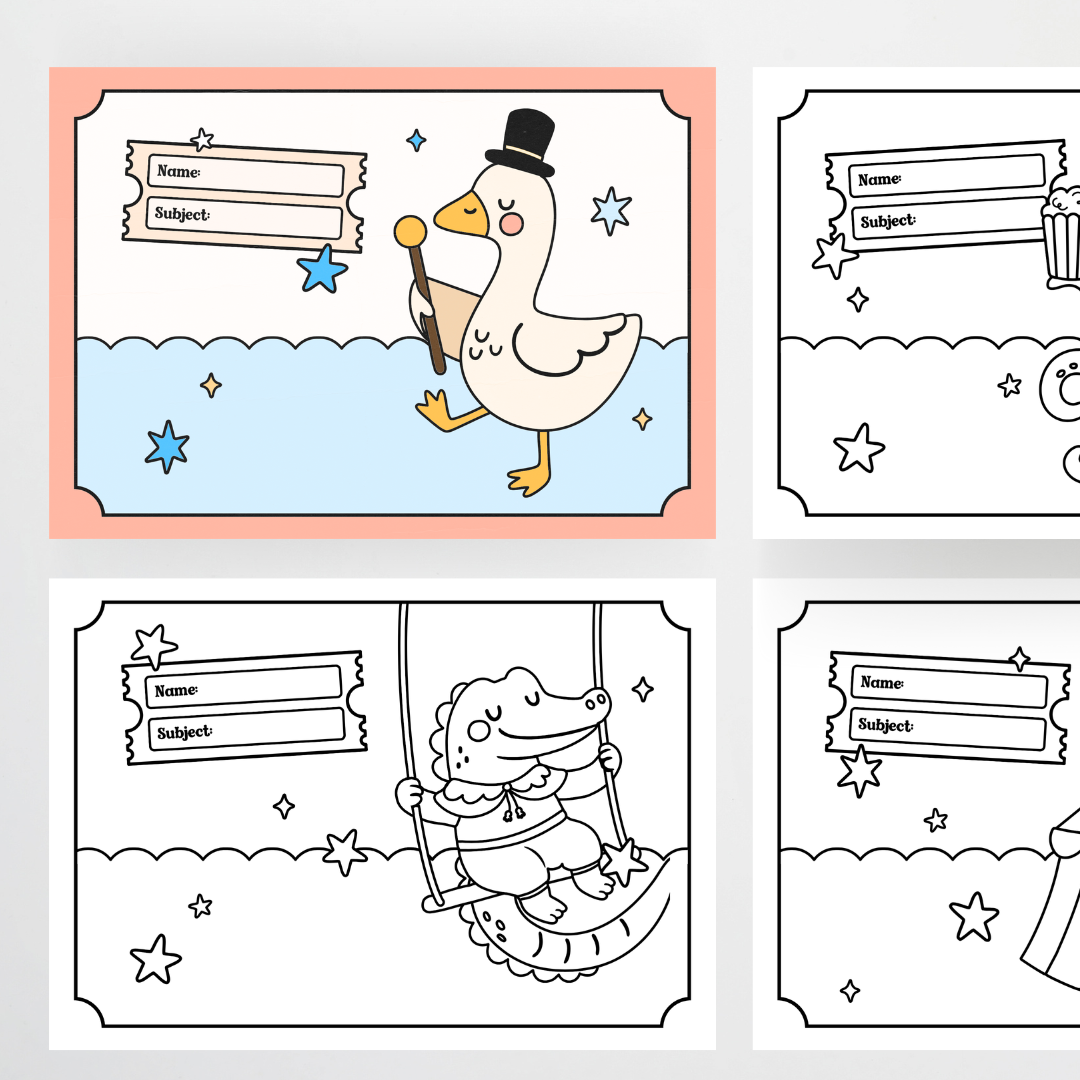 Book Covers - Little Circus Classroom Decor