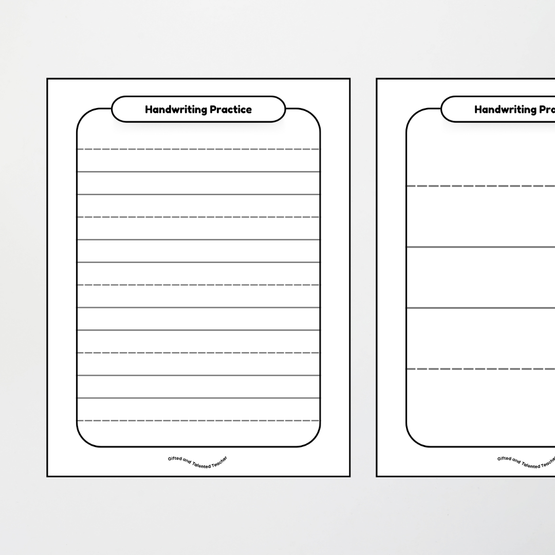 Lined Handwriting Practice Mats