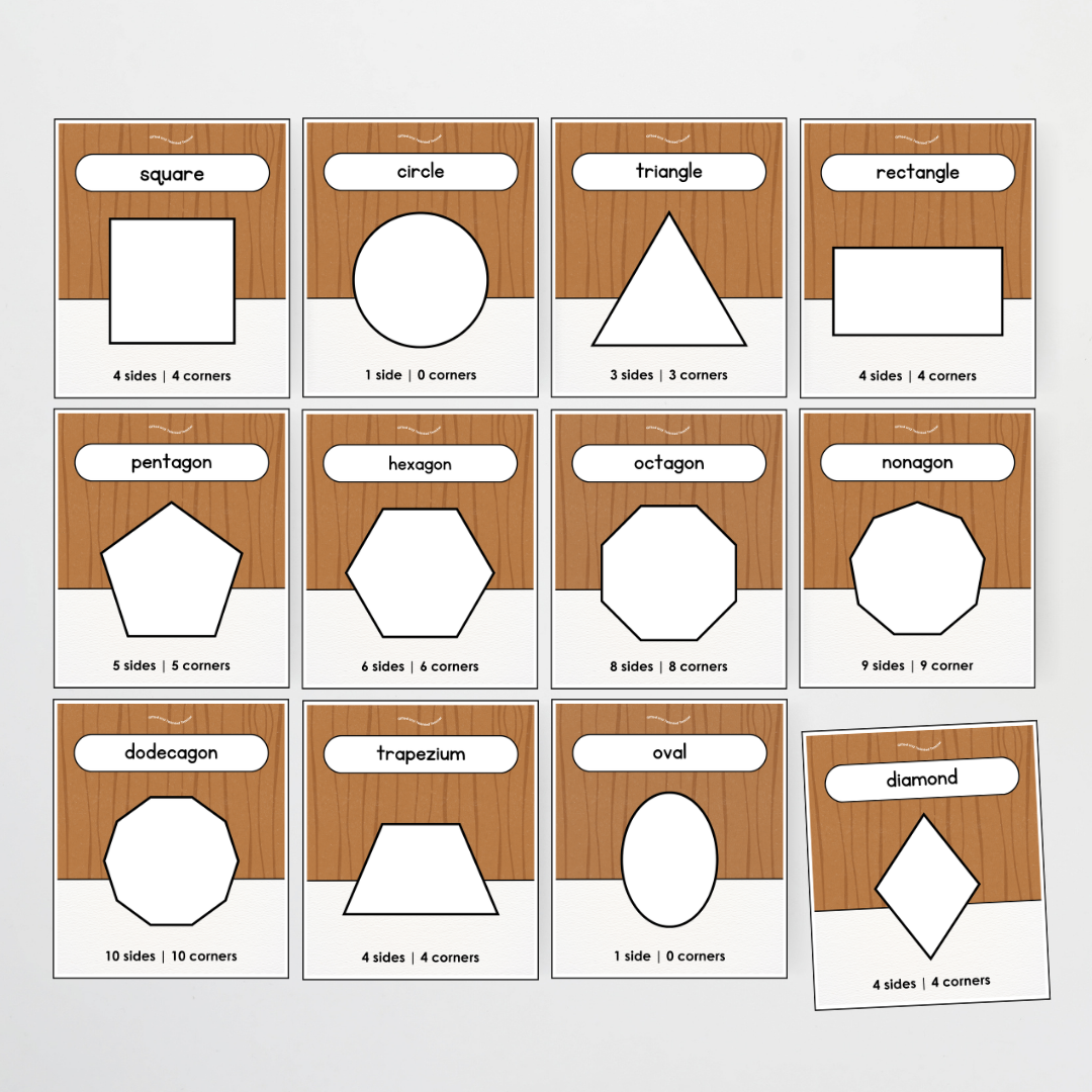 2D Shapes Posters - Back To School Classroom Decor