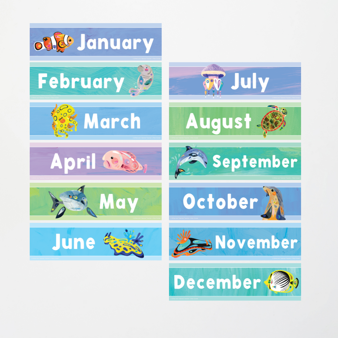 Pete Cromer: Classroom Calendar - Sea Life Collection