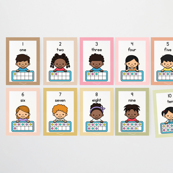 Ten Frames Posters: Place Value Posters Farmers Market Classroom Decor
