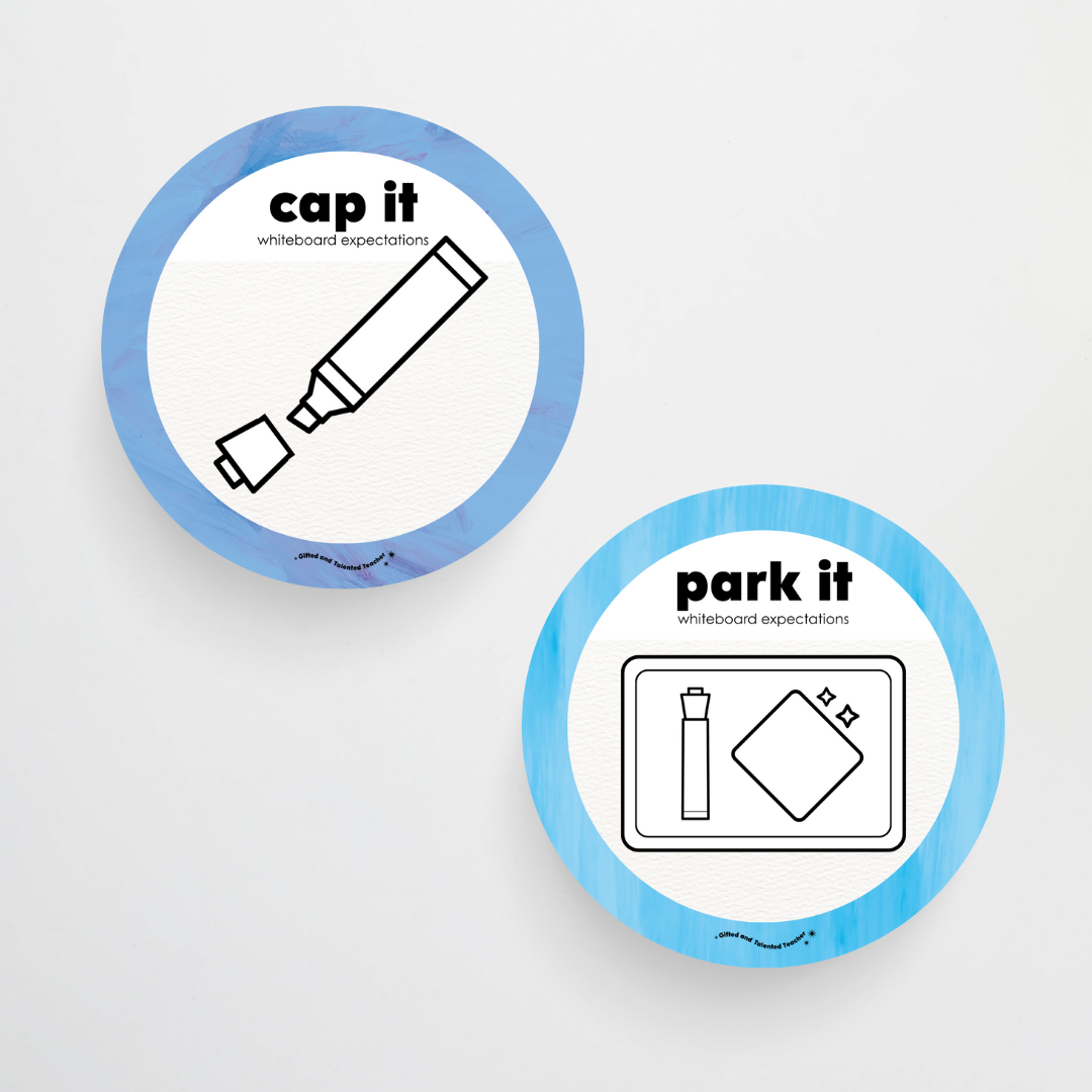 Pete Cromer: Mini Whiteboard Expectations, Prompts and Cues: Circle Icons - Sea Life Classroom Decor