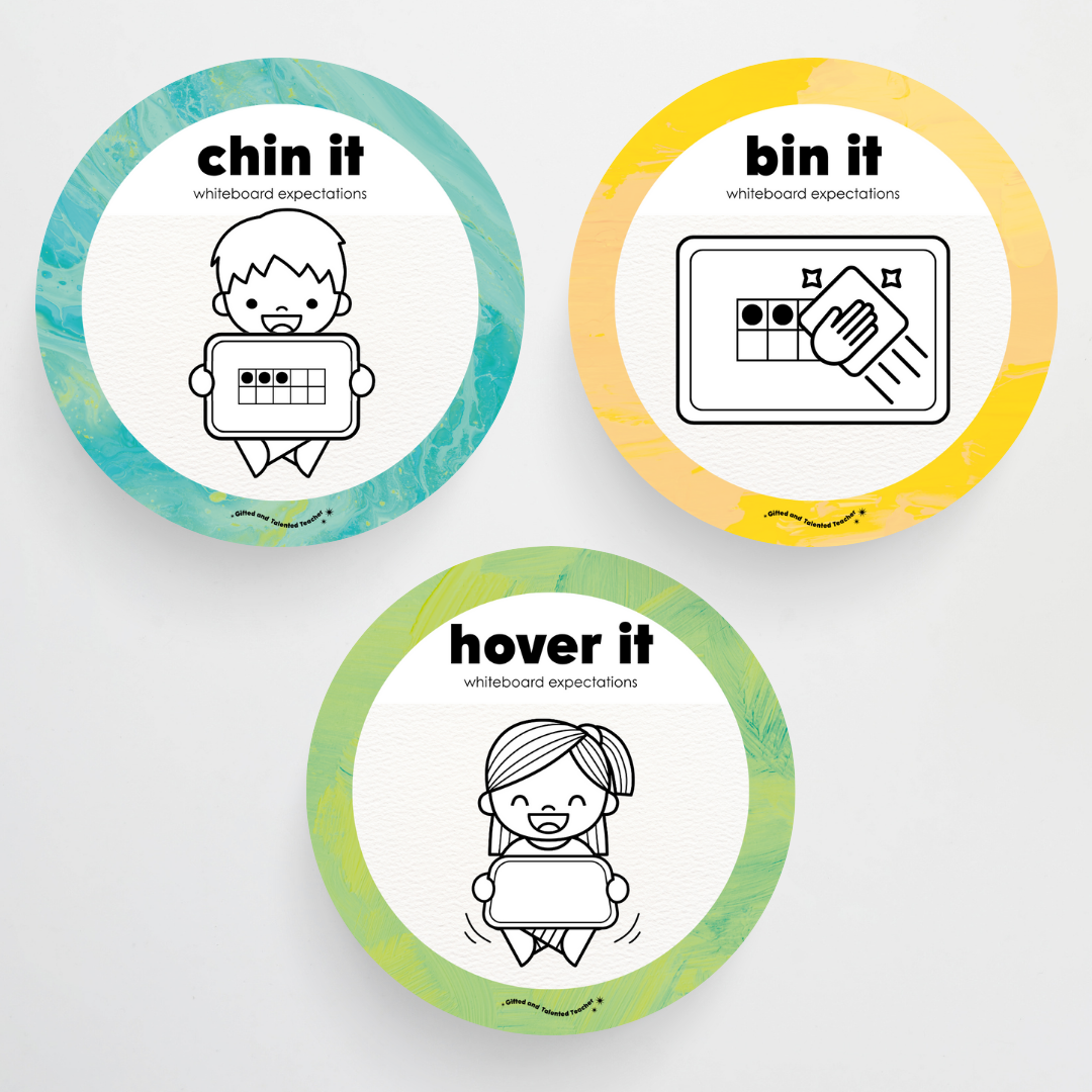 Pete Cromer: Mini Whiteboard Expectations, Prompts and Cues: Circle Icons - Sea Life Classroom Decor