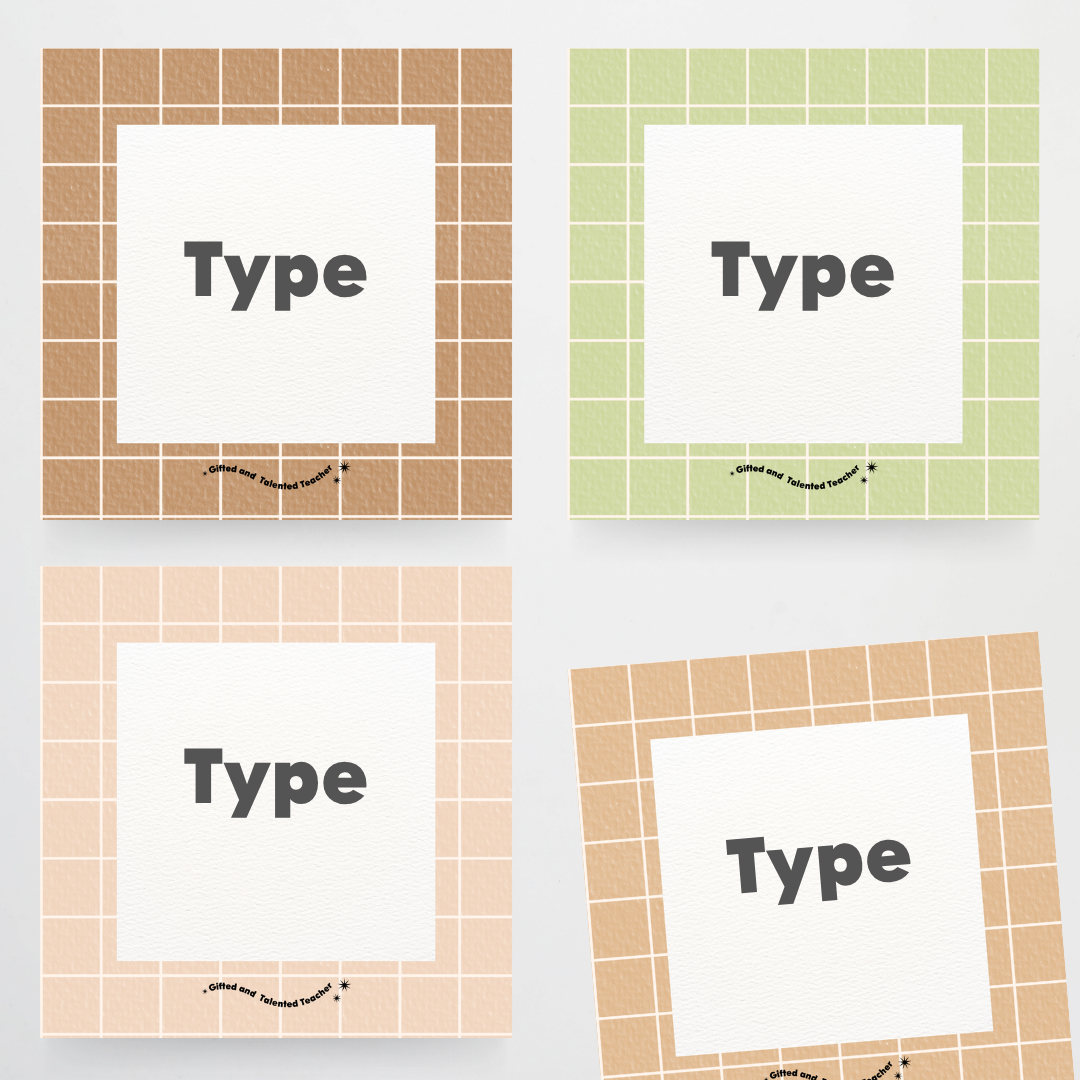 Square Tiles - Woodland Classroom Decor