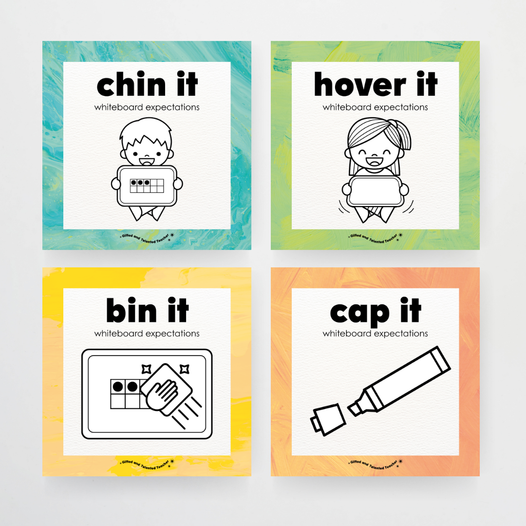 Pete Cromer: Mini Whiteboard Expectations, Prompts and Cues: Square Icons - Sea Life Classroom Decor