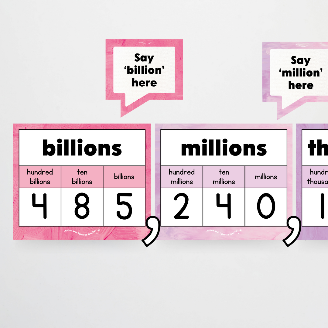 Place Value Classroom Display - Sea Life Classroom Decor