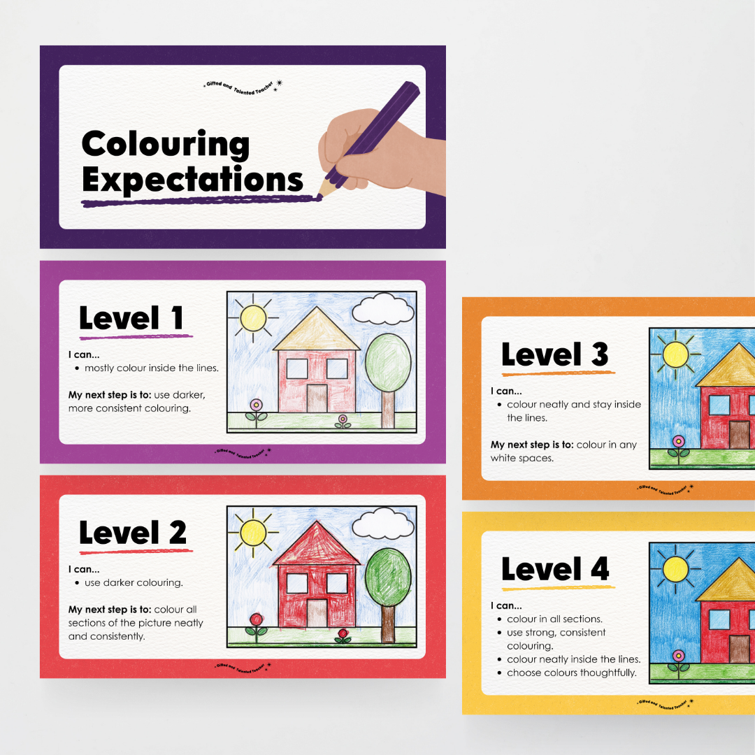 Colouring / Coloring Expectations Classroom Wall Display - Watch this Space Classroom Decor