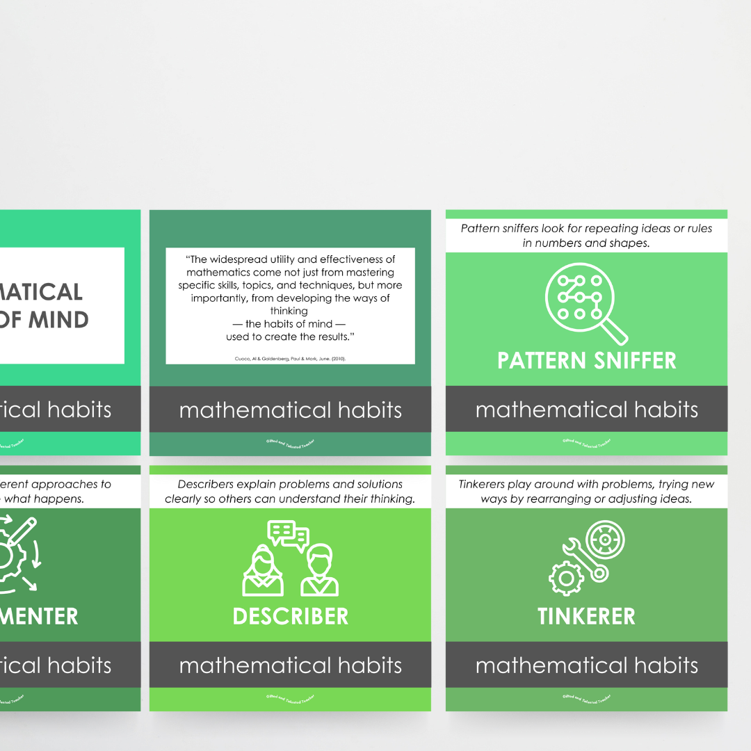 Mathematical Habits of Mind Wall Display: Leafy Green