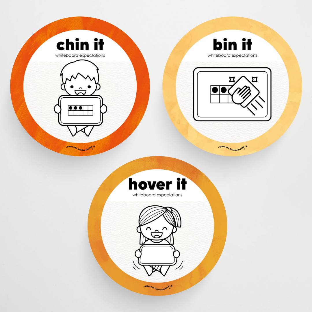 Pete Cromer: Mini Whiteboard Expectations, Prompts and Cues: Circle Icons - Insect Life Classroom Decor