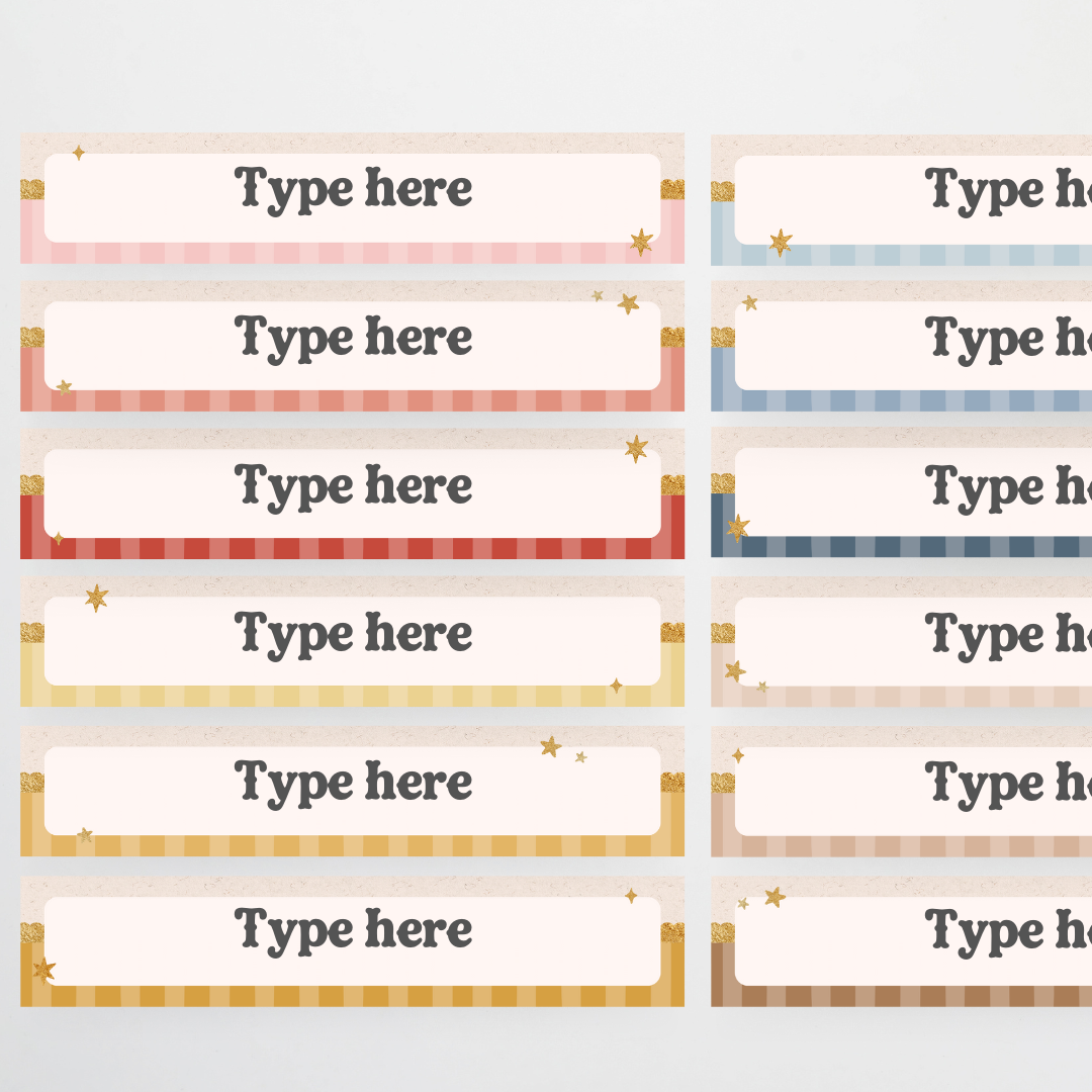 Rectangle Labels - Little Circus Classroom Decor