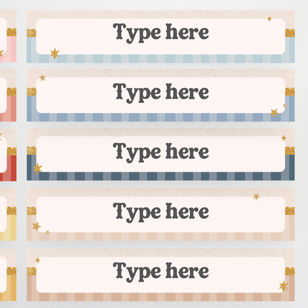 Rectangle Labels - Little Circus Classroom Decor