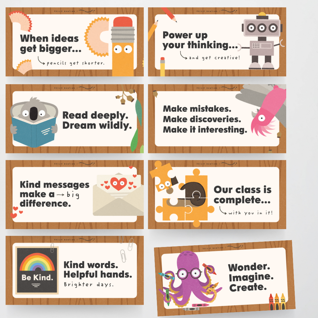 x Philip Bunting - Back to School Classroom Decor (Upper Grades) Bundle