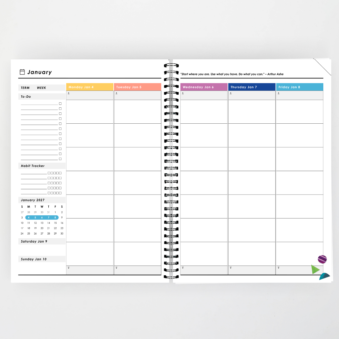 x Pete Cromer 2027 Weekly Teacher Planner: Butterfly - Insect Life Classroom Decor