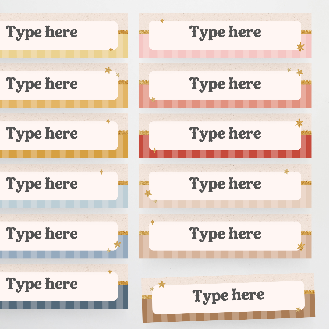 Rectangle Labels - Little Circus Classroom Decor