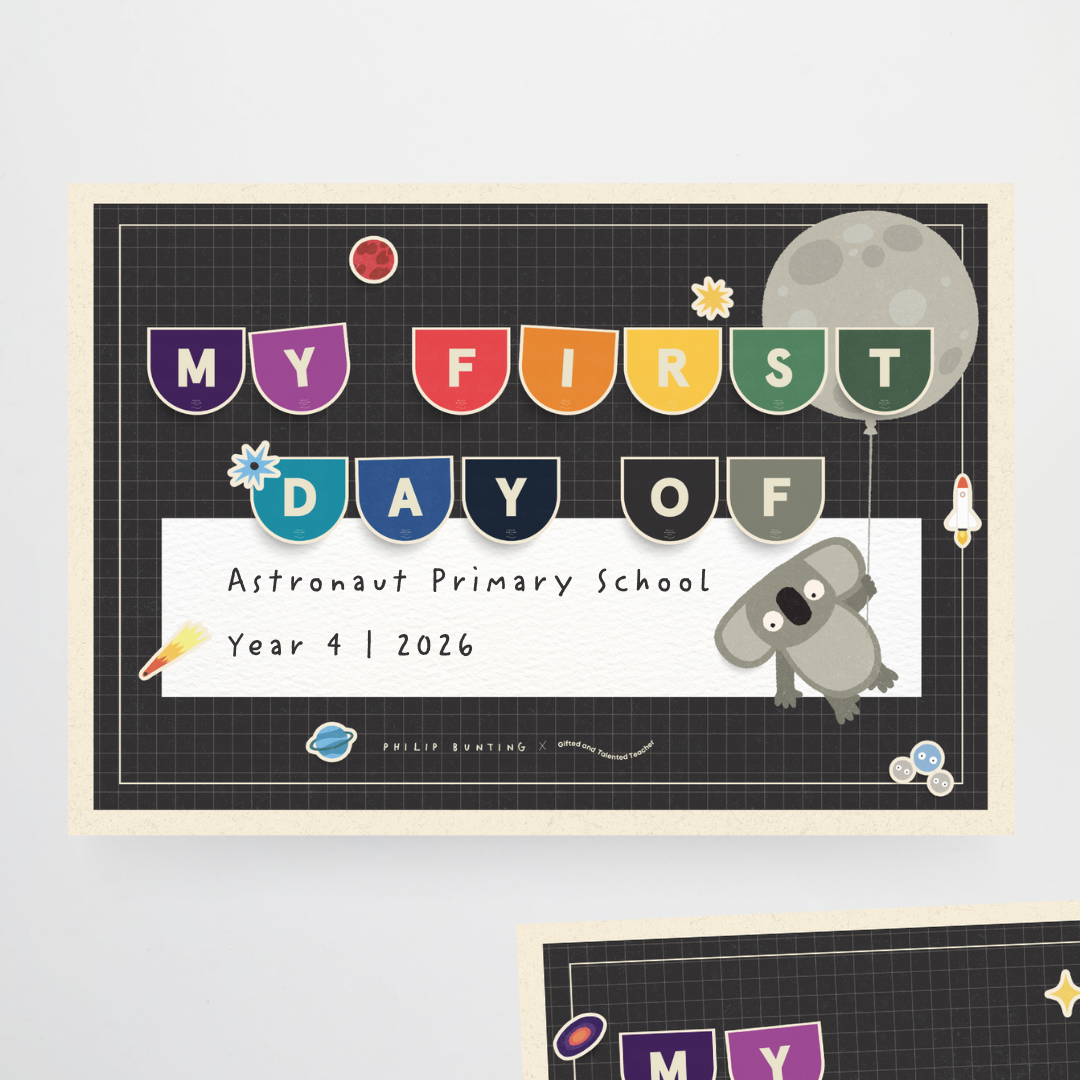 Philip Bunting: First Day at School - Watch this Space Classroom Decor - Teacher Resources & Classroom Decor