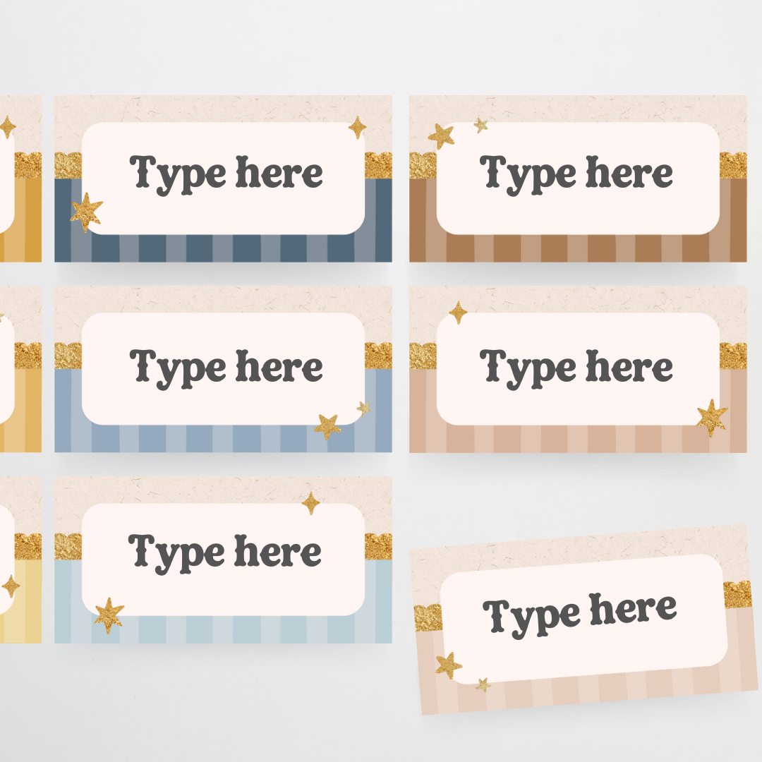 Rectangle Labels - Little Circus Classroom Decor