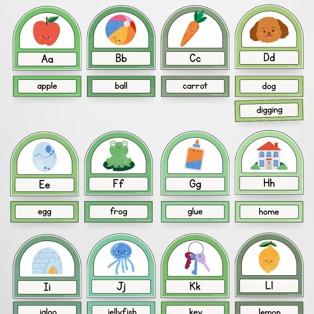 English and Literacy Posters Bundle - Leafy Greens Classroom Decor