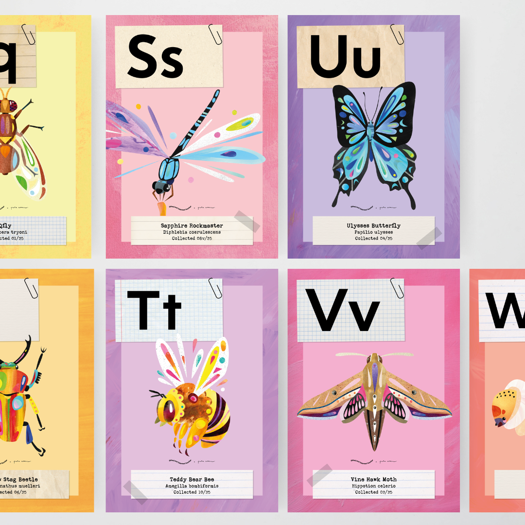 Pete Cromer: Upper Grades Alphabet Posters - Insect Life Classroom Decor