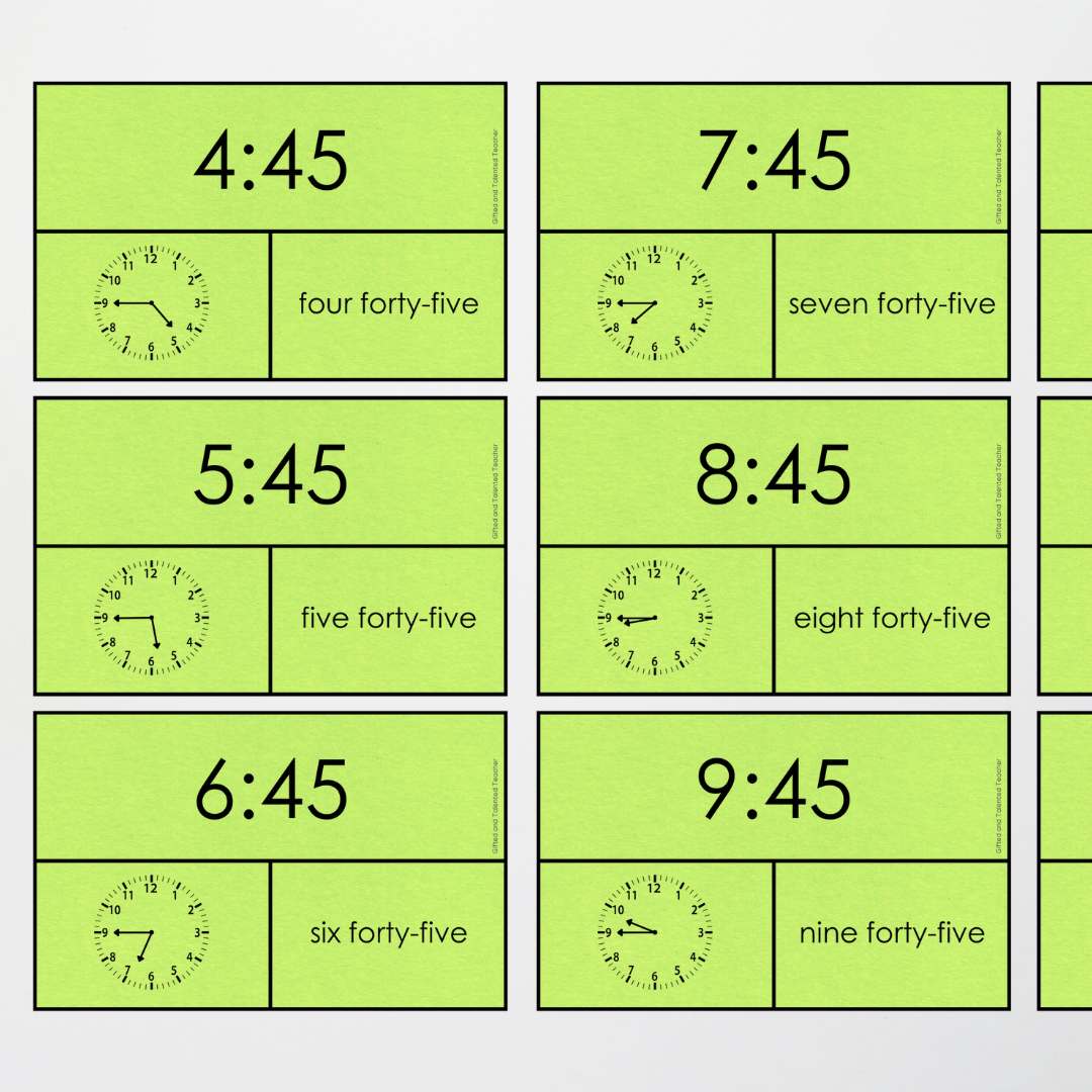 Precise Time - forty-five minutes past the hour