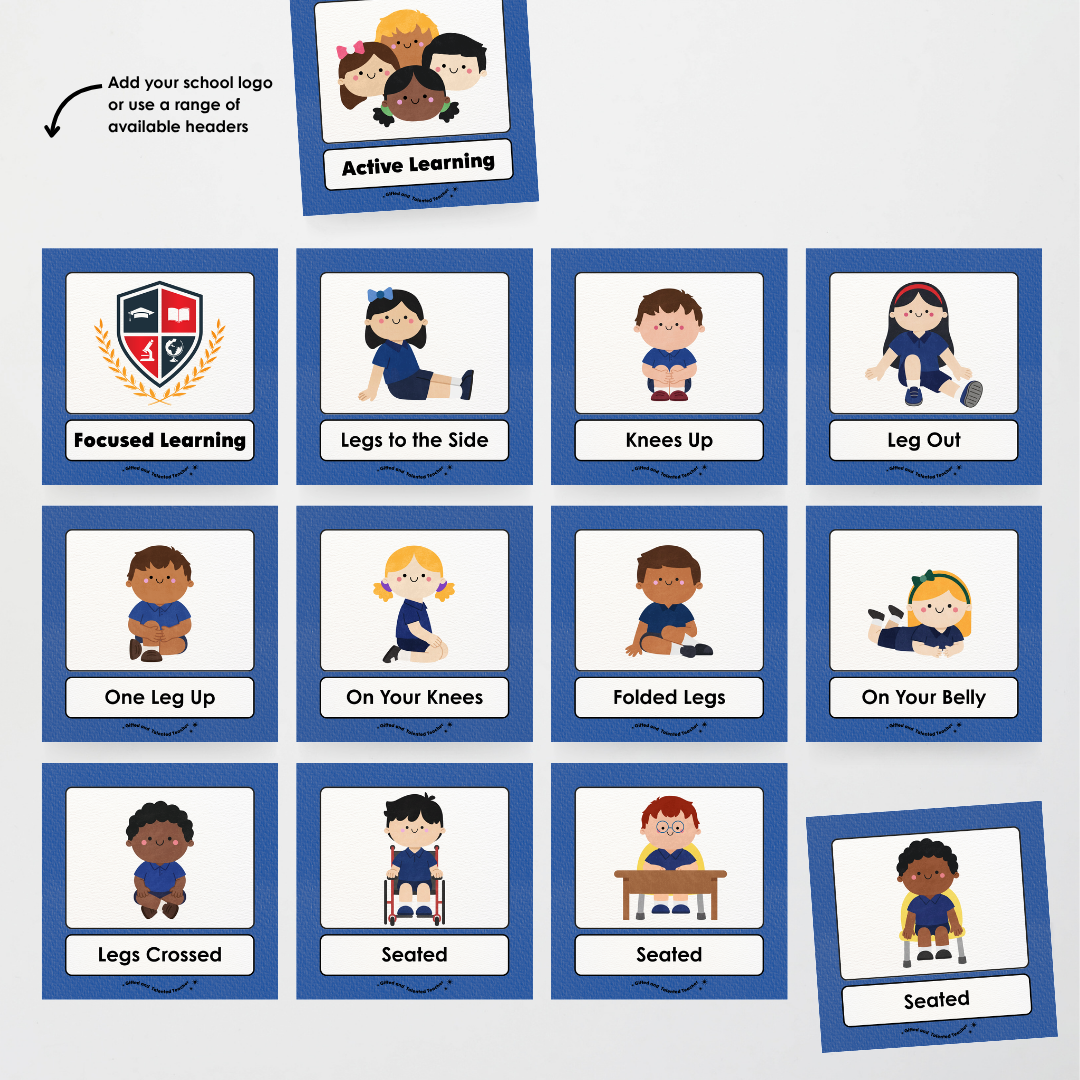 Inclusive Sitting Positions Editable Classroom Display - Little Circus Classroom Decor - Teacher Resources & Classroom Decor