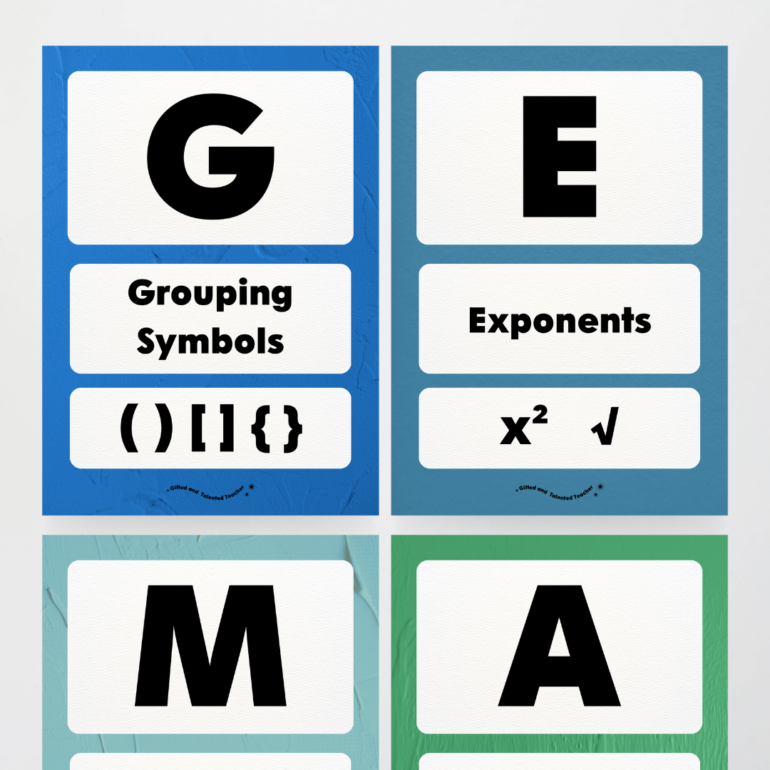 GEMA Order of Operations - North America Classroom Decor - Teacher Resources & Classroom Decor