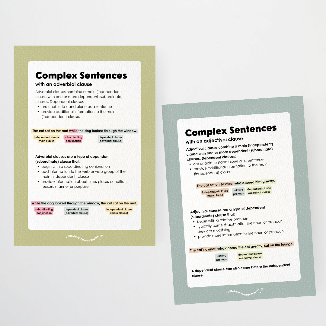 Sentence Structure Posters: Simple, Compound and Complex - Farmers Market Classroom Decor - Teacher Resources & Classroom Decor