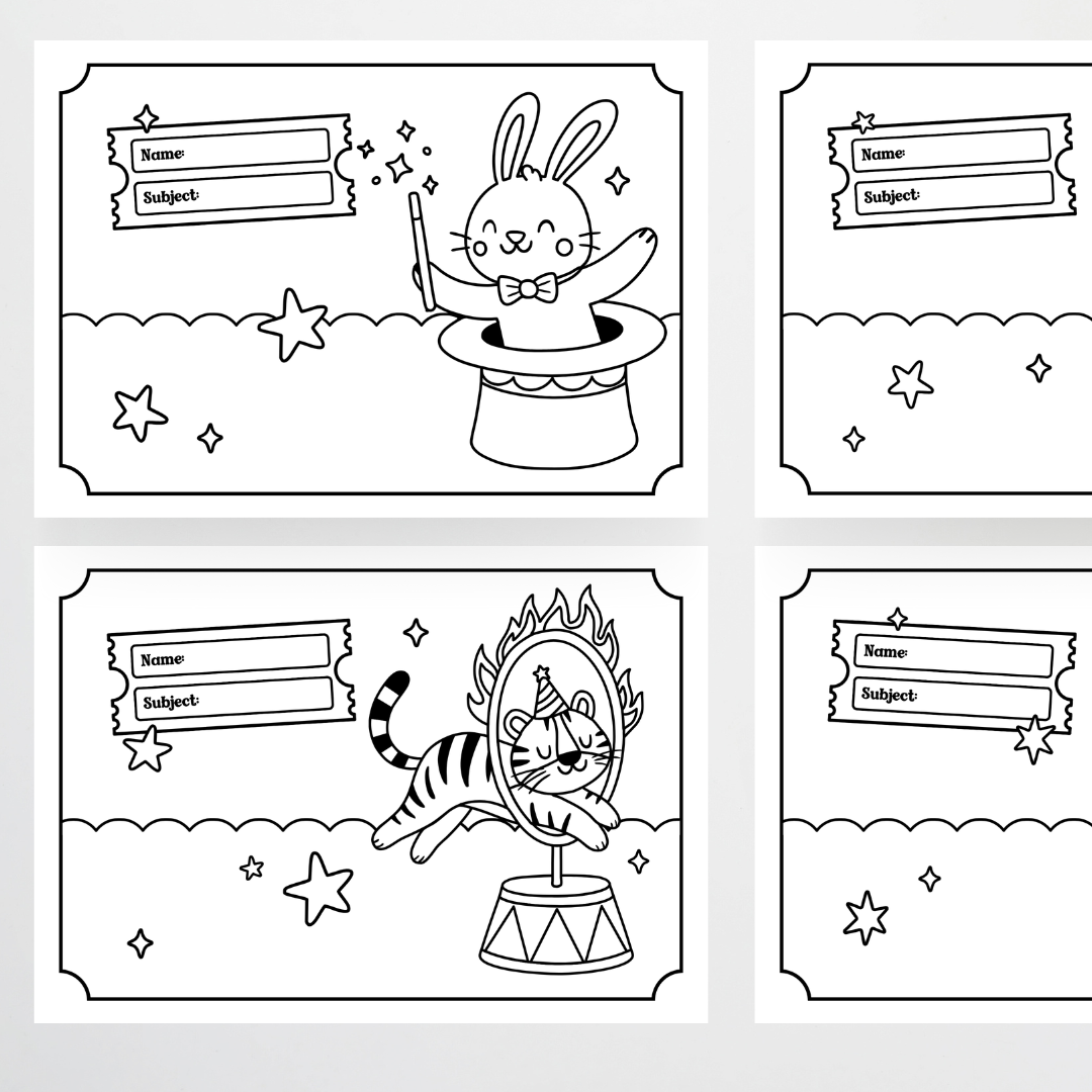 Book Covers - Little Circus Classroom Decor