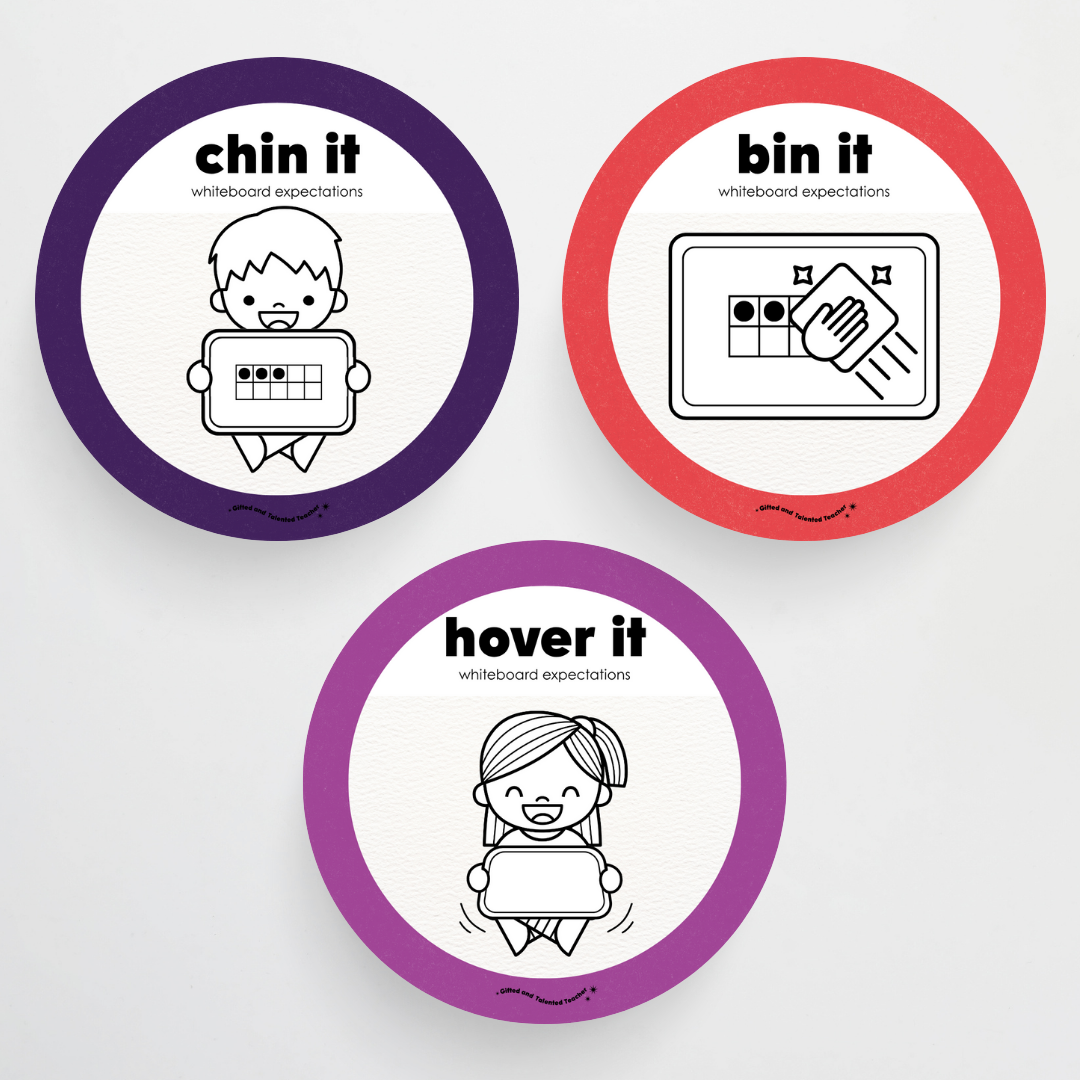 Philip Bunting: Mini Whiteboard Expectations, Prompts and Cues: Circle Icons - Watch this Space Classroom Decor