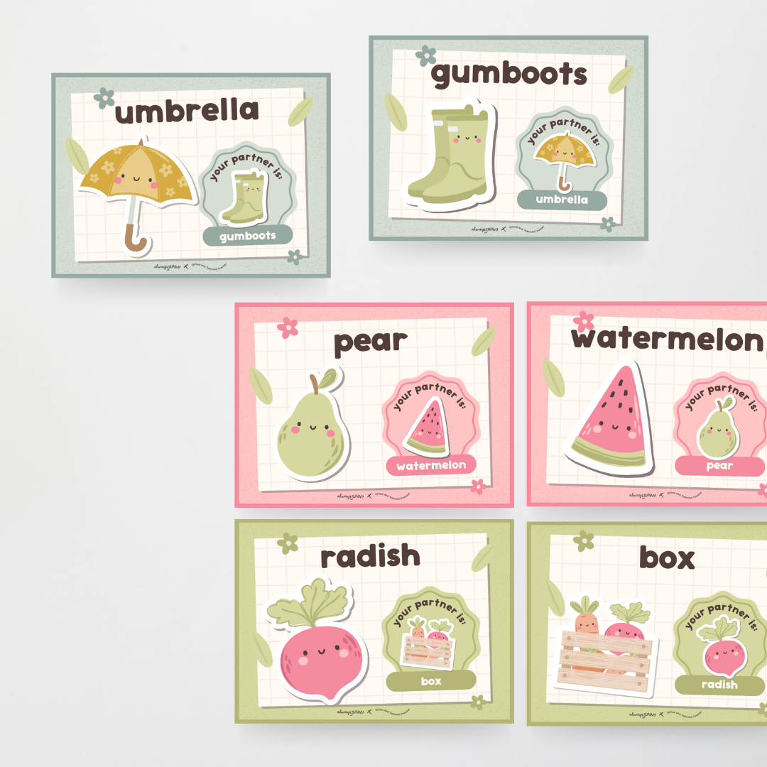 Partner Match - Farmers Market Classroom Decor