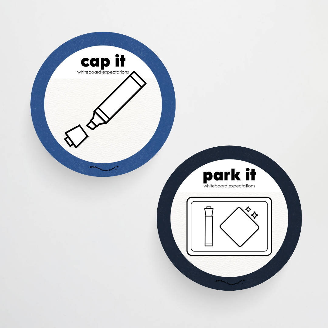 Philip Bunting: Mini Whiteboard Expectations, Prompts and Cues: Circle Icons - Watch this Space Classroom Decor