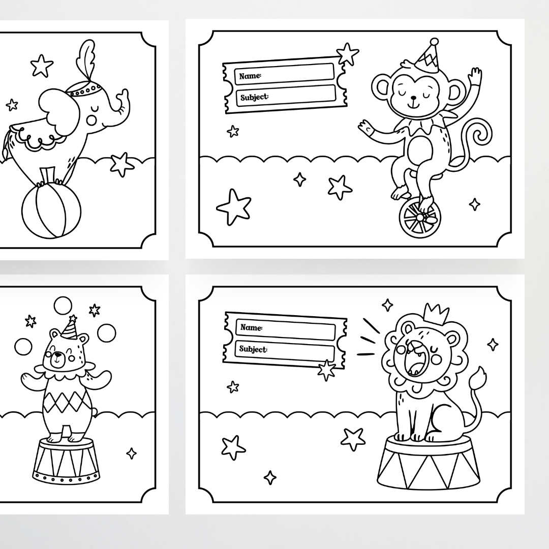 Book Covers - Little Circus Classroom Decor