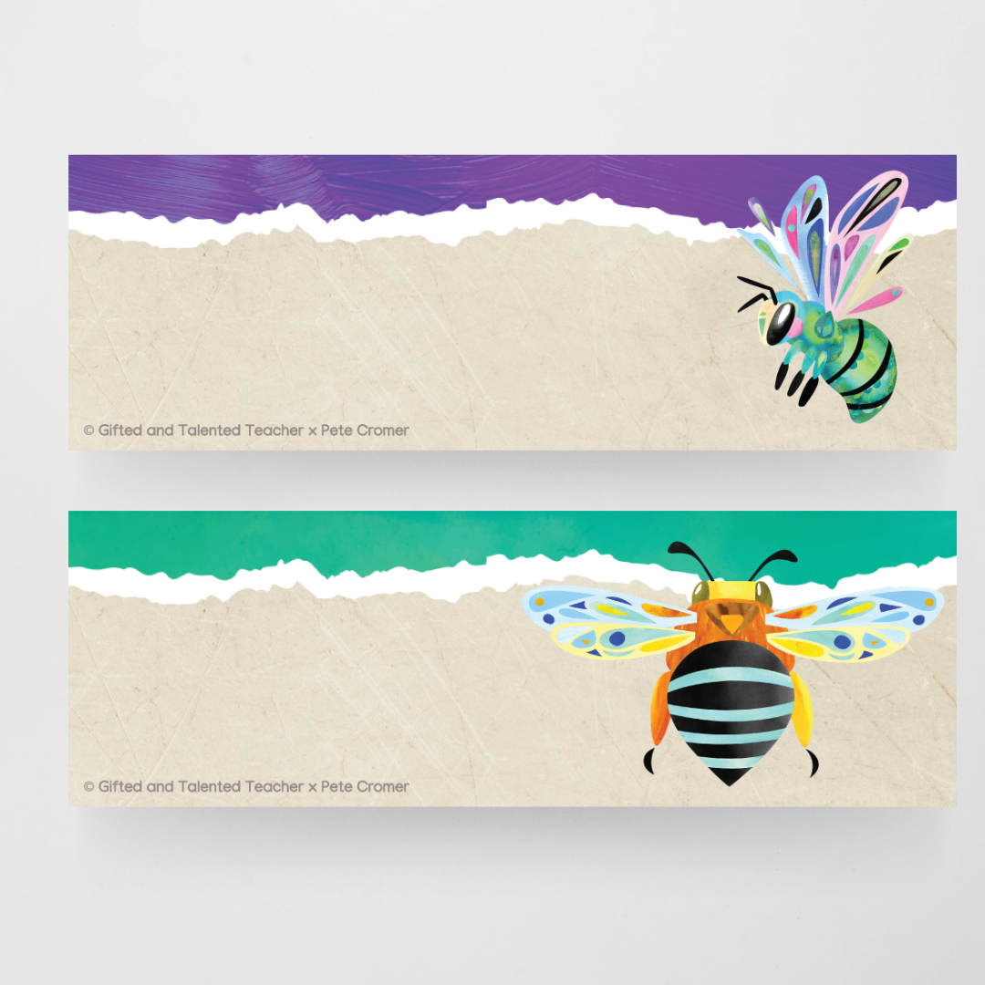 Pete Cromer: Rectangle Labels - Insect Life Classroom Decor