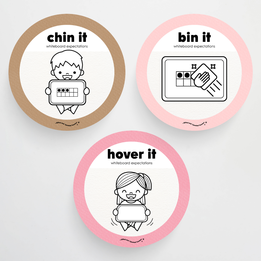 Mini Whiteboard Expectations, Prompts and Cues: Circle Icons - Farmers Market Classroom Decor